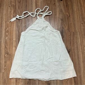 Girl And The Sun Women’s Light Mint Halter Neck Summer Bohemian Mini Dress L